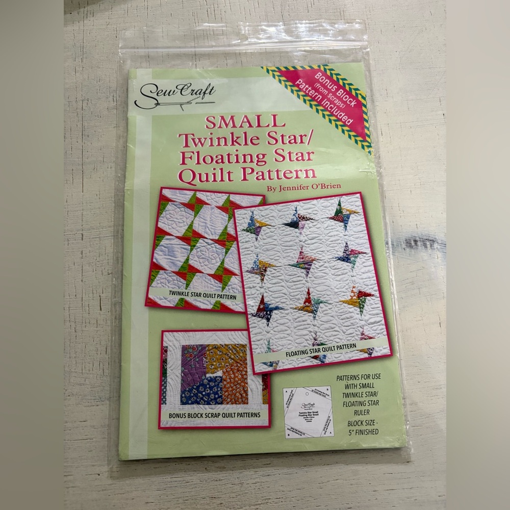 Sew Crafty Quilting Pattern New with tags and package